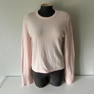 Equipment Femme Pink Bell Sleeve 100% Cashmere Sweater Women's Large
